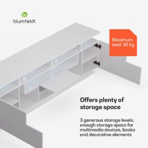 Blumfeldt Perth Lowboard, TV skrinka, 150 x 35 x 50 cm, LED