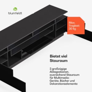 Blumfeldt Perth Lowboard TV skrinka, 195 x 44 x 50 cm, LED