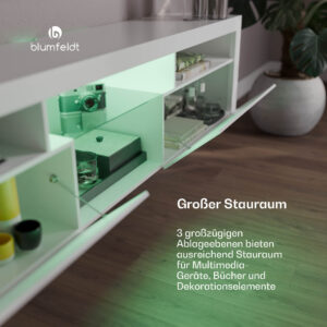 Blumfeldt Elgin, TV skrinka, 150 x 30 x 40 cm, LED