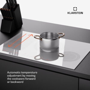 Klarstein Masterzone 77 Hybrid, indukčná varná doska, max. 7200 W, vstavaná, 4 Flex zóny, technológia ThermoBoost, Smart Flex