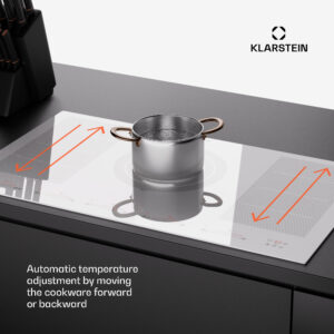 Klarstein Masterzone 90 Flex, indukčná varná doska, max. 12 600 W, vstavaná, 5 zón, 2 Flex zóny, technológia ThermoBoost, Smart Flex