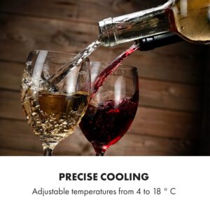 Klarstein Vinamour 48 Uno, vinotéka, 128 l, 48 fliaš, 3 police, 4–18°C, nehrdzavejúca oceľ