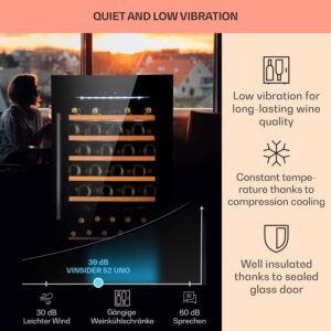Klarstein Vinsider 52 Built-In Uno, vstavaná vinotéka, 137 l, 52 fliaš, nehrdzavejúca oceľ