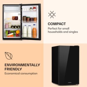 Klarstein Luminance Frost, chladnička, 91 l, energet. trieda F, priečinok na zeleninu, 2 sklenené police, čierna