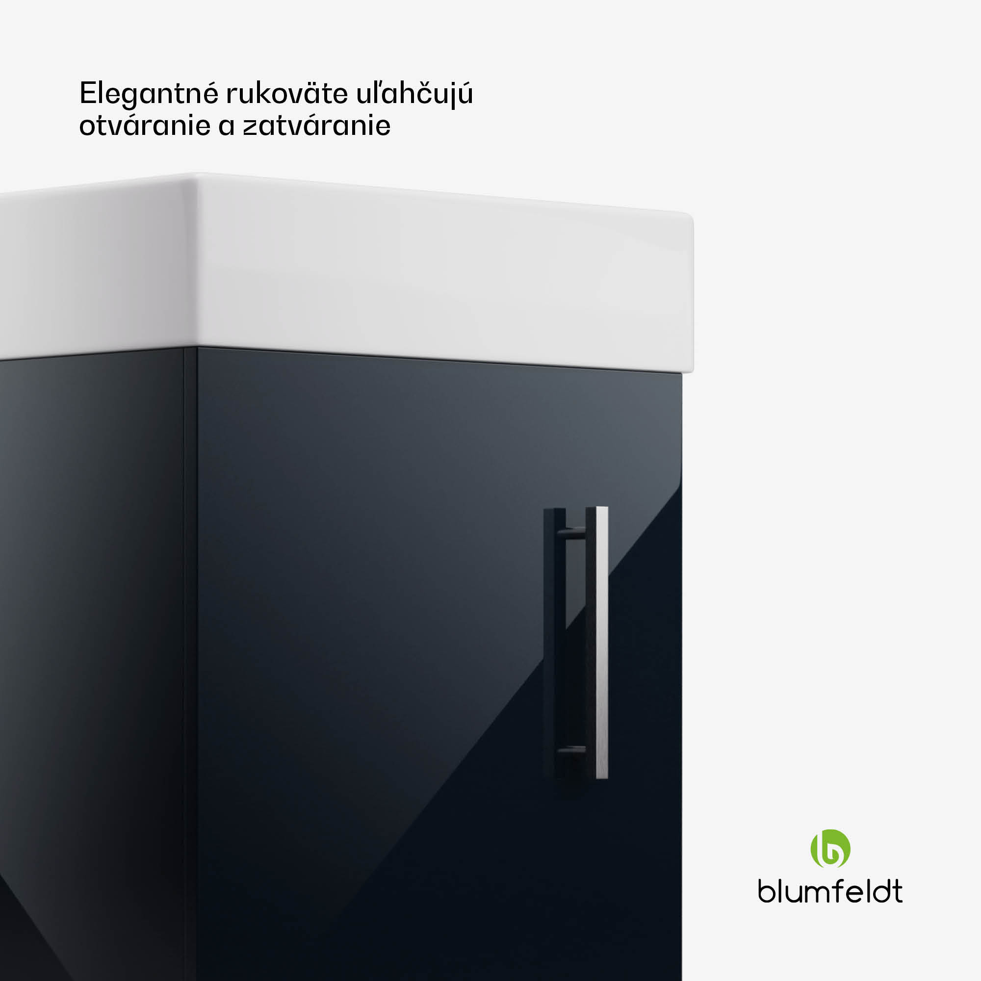 Blumfeldt Johnstone, umývadlo a skrinka do kúpeľne, 40 cm, keramické umývadlo, zatváranie Soft-Close – Obrázok 3