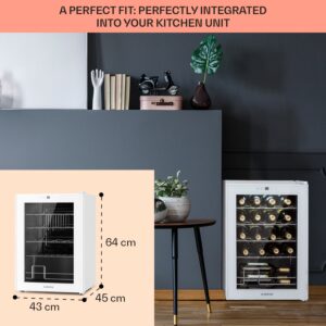 Klarstein Shiraz 20 Uno, vinotéka, 53 l, 20 fliaš, 5-18°C, dotykový ovládací panel