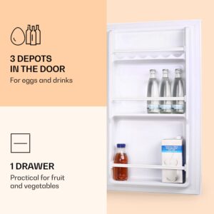 Klarstein 90L1-WH, kombinovaná chladnička, 91 l, energet. trieda F