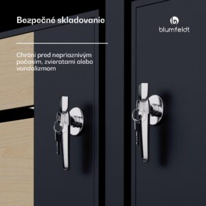 Blumfeldt BinSafe, box na odpadky, 2 odpadkové koše, 240 l, uzamykateľný, pozinkovaná oceľ odolná voči poveternostným vplyvom, výsadbová strecha