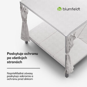 Blumfeldt Eremitage Triple trojité ležadlo, ochrana pred slnkom, až pre 3 osoby, hliníkový rám, odolné voči poveternostným vplyvom