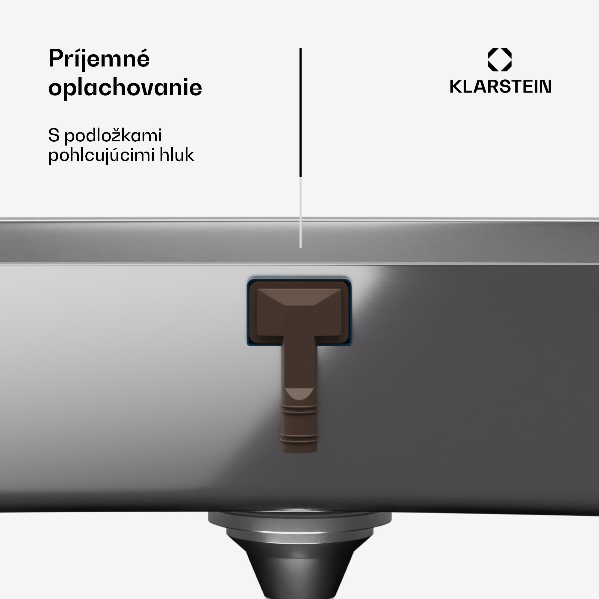 Klarstein TitanSteel Kuchynský drez 45 x 55 cm (DxŠ) s povrchom odolný voči hrdzi, poškriabaniu a teplu – Obrázok 2