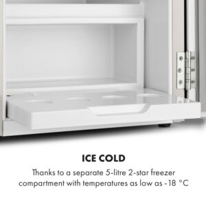 Klarstein Audrey Mini, retro chladnička, energet. trieda E, mraziaci priečinok, LED