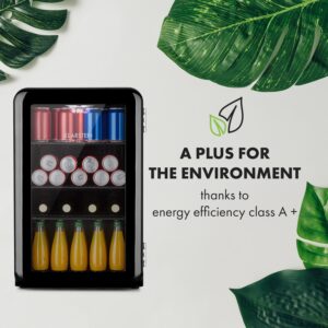 Klarstein PopLife, chladnička na nápoje, chladnička, 70 l, 0-10°C, retro dizajn, LED