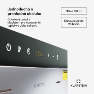 Klarstein MasterJerky 300 sušička, 2 000 W, 30 - 90 °C, 24h časovač, nehrdzavejúca oceľ
