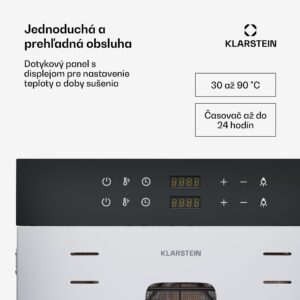 Klarstein Master Jerky 600, sušička, výkon 4 000 W, s dvoma komorami, teplotný rozsah 30 - 90 °C