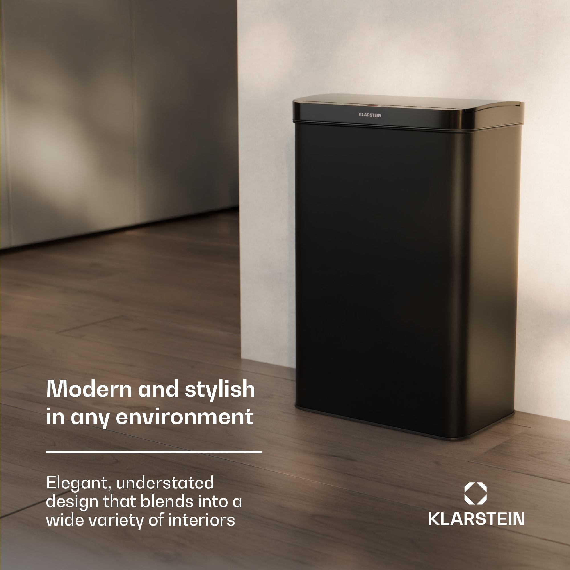 Klarstein Touchless, senzorový odpadkový kôš, 50 l, z nehrdzavejúcej ocele, Soft-Close zatváranie, napájaný batériou, LED displej, časovač – Obrázok 3