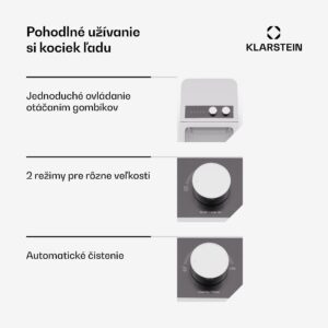 Klarstein IceCraft výrobník kociek ľadu, 2 režimy, 1,3 l studenej vody, automatické čistenie, 12 kg/24 hod