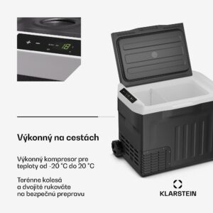 Klarstein PolarForce 40L kompresorový chladiaci box| LCD panel, osvetlenie, off-road, ochrana batérie, 12V/230V