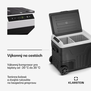 Klarstein PolarForce 50L kompresorový chladiaci box| LCD panel, osvetlenie, off-road, ochrana batérie, 12V/230V