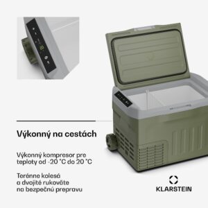Klarstein PolarForce 30L kompresorový chladiaci box| LCD panel, osvetlenie, off-road, ochrana batérie, 12V/230V