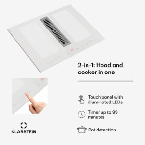 Klarstein Full House 72 Down Air System, indukčná varná doskA digestor, 329 m³/h, EEC A
