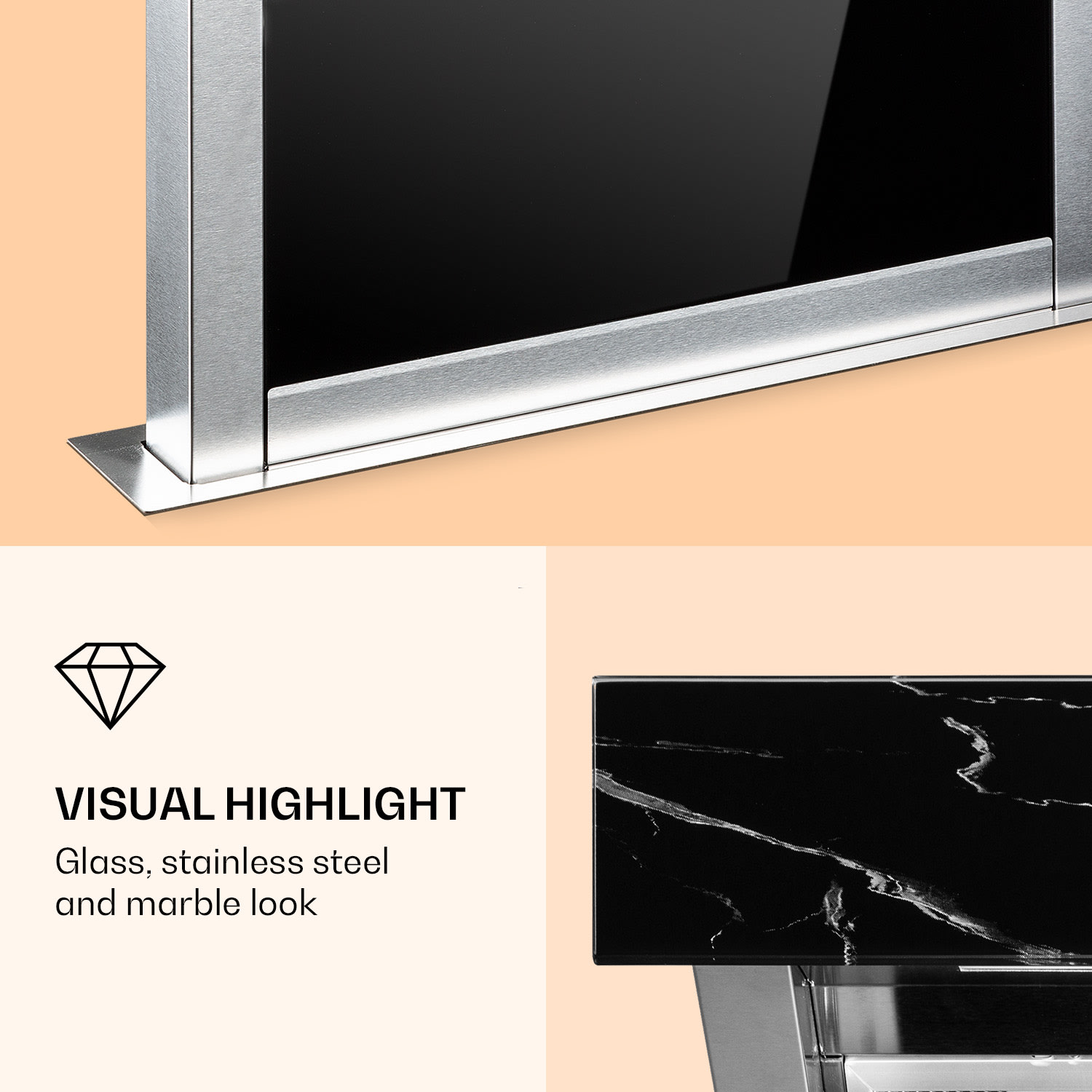 Klarstein Royal Flush Eco, digestor, 60 cm, 576 m³/h, A+ – Obrázok 3