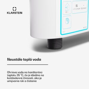 Klarstein Blaze Flow prietokový ohrievač vody pod stôl, 5,5 kW, liate hliníkové vyhrievacie teleso, konštantná teplota 35 °C