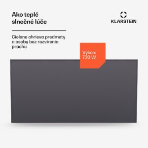 Klarstein Wonderwall Smart Infračervený ohrievač, 60x120cm, Aplikácia, 770W, Týždenný časovač, IP24