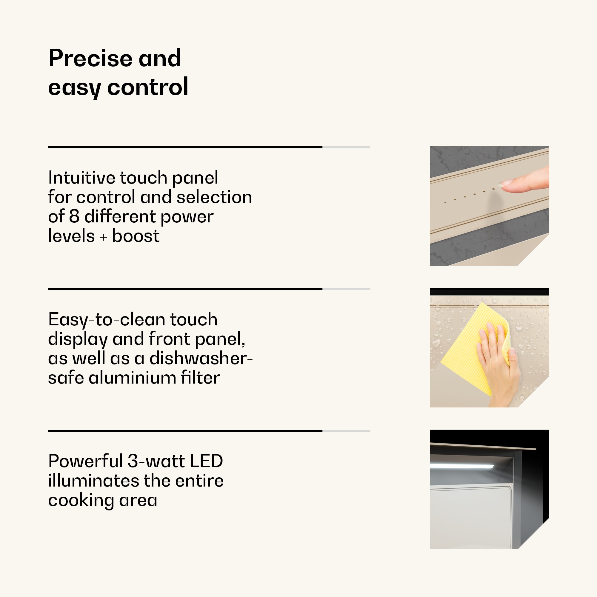 Klarstein Victoria Downdraft digestor | 60 cm | A | 8 úrovní + boost | až do 713,8 m³/h | 120 W – Obrázok 2