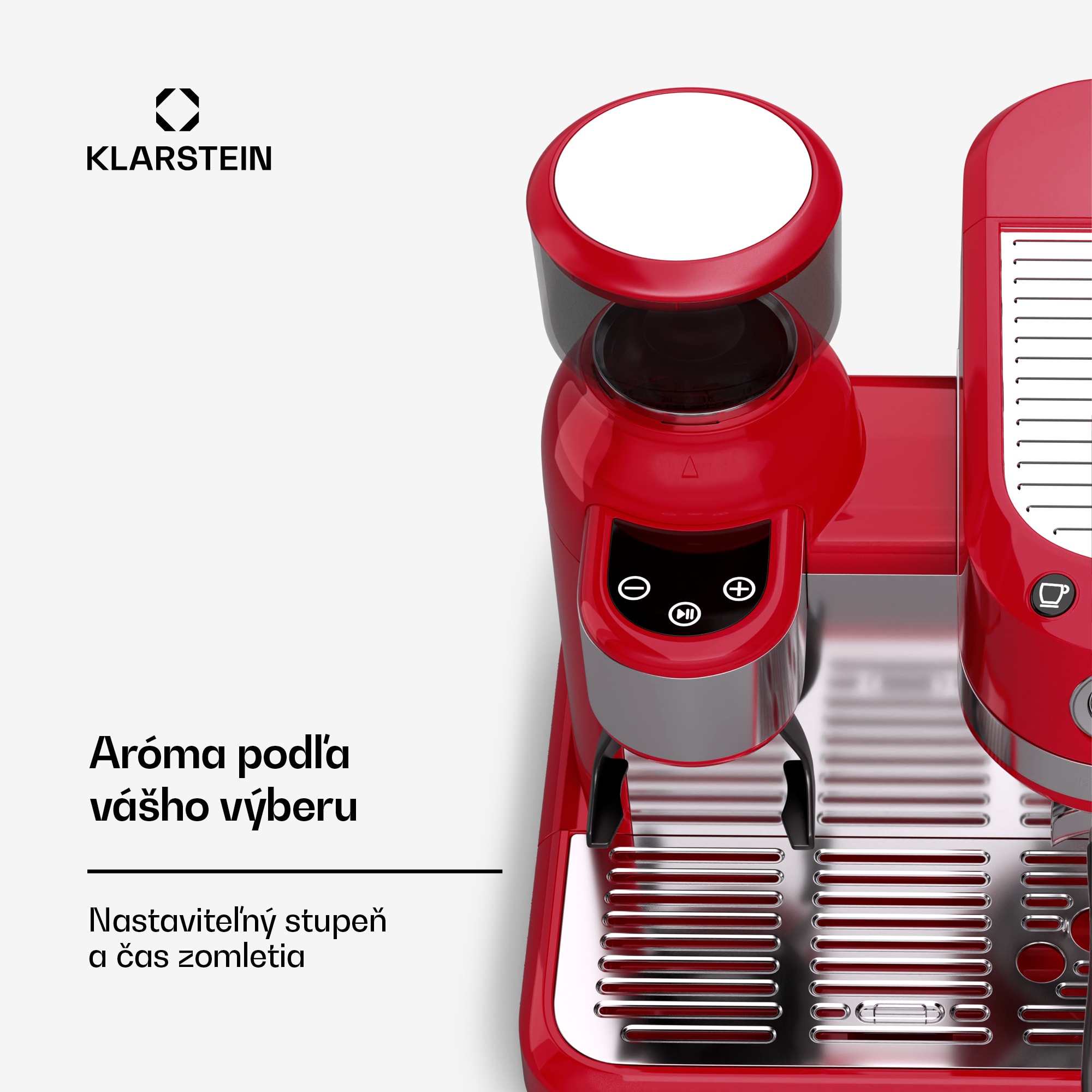 Klarstein Bella Café Pákový kávovar, Vintage, mlynček, 19 bar, Napeňovač mlieka, Tlakomer, 1150 W – Obrázok 2