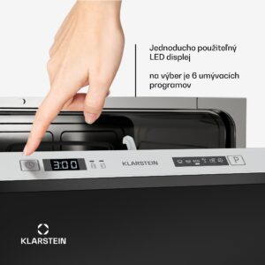 Klarstein Havasia UV 6 Secret vstavaná umývačka riadu, kompaktná, 6 súprav, UV-Svetlo, 6 Programov