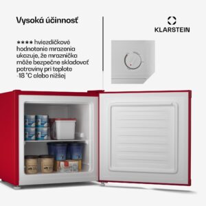 Klarstein Irene Retro chladnička a mraznička, 31 litrov, mraznička a chladnička v jednom, úsporná