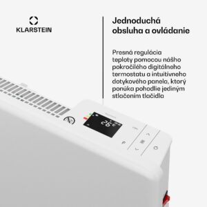 Blumfeldt ThermaTouch konvektor, 2 000 W, elegantný dizajn, dotykové ovládanie, do 20 m²