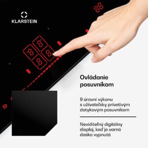 Klarstein NanoGlow indukčná varná doska, 4 varné platne, flexi zóny, booster, nanopovlak