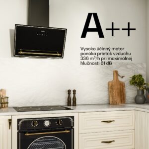 Klarstein Victoria šikmý digestor 90 cm prietok vzduchu 336 m³/h