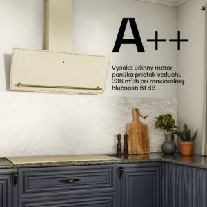 Klarstein Victoria šikmý digestor 90 cm prietok vzduchu 336 m³/h