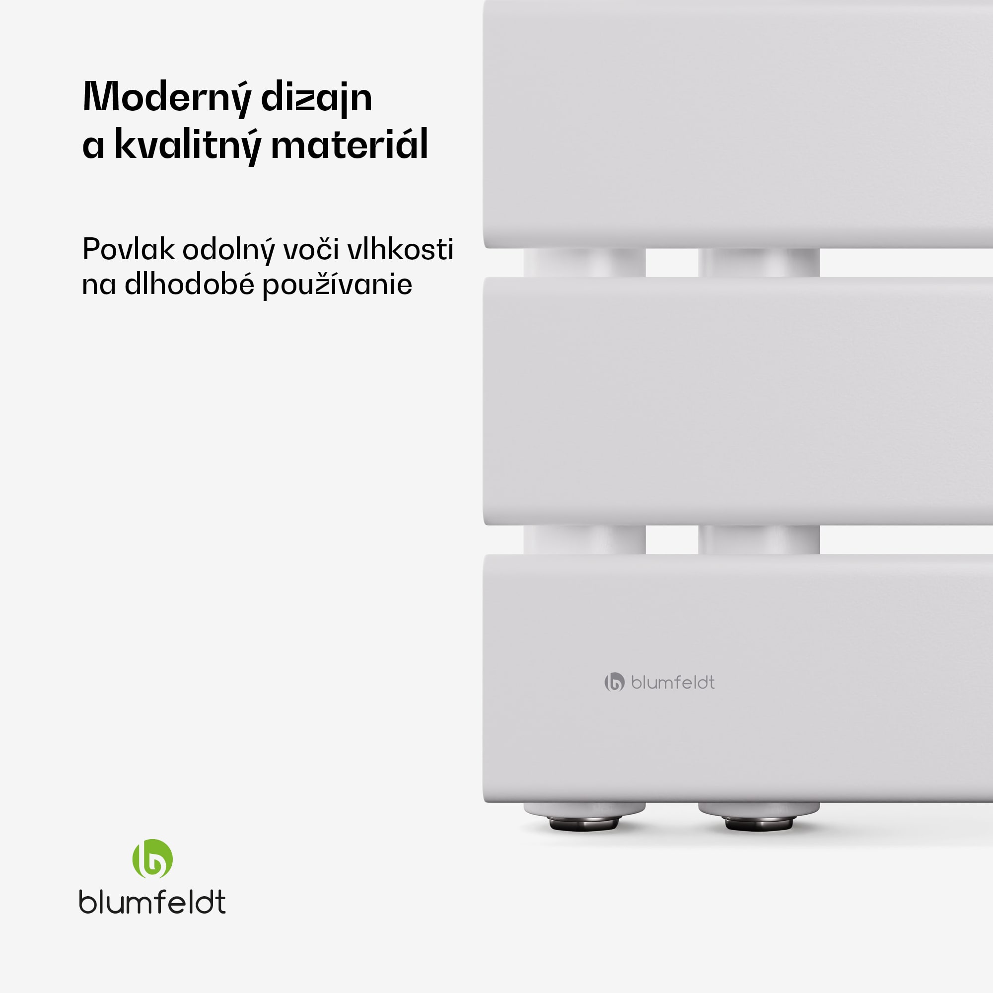 Blumfeldt Fairmont radiátor, 45 x 80 cm, nástenný, moderný dizajn, teplovodný