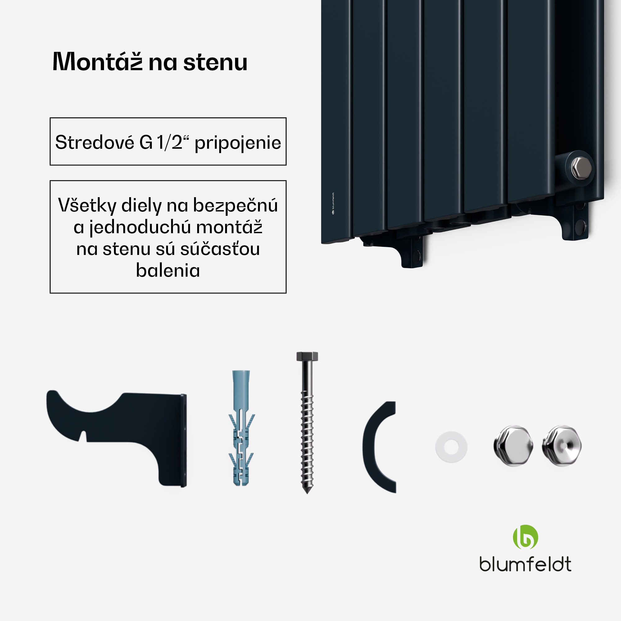 Blumfeldt Ontario radiátor 180x45 Výkon 1364 W – Obrázok 2