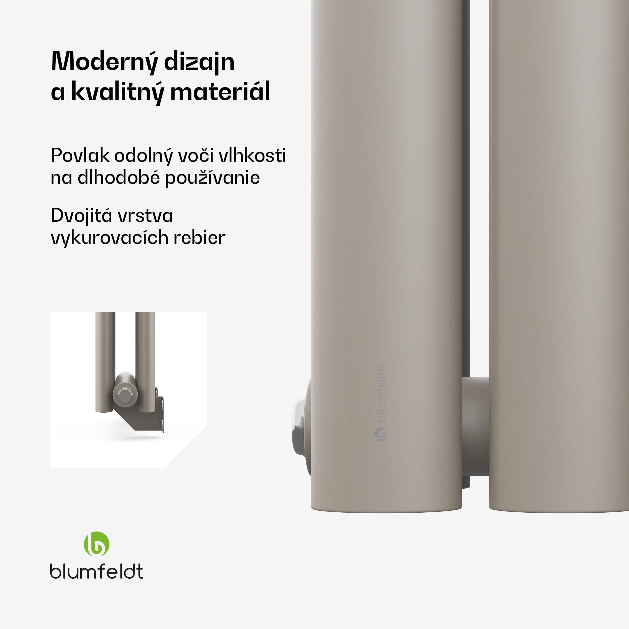 Blumfeldt Tallheo radiátor 120x30 620W