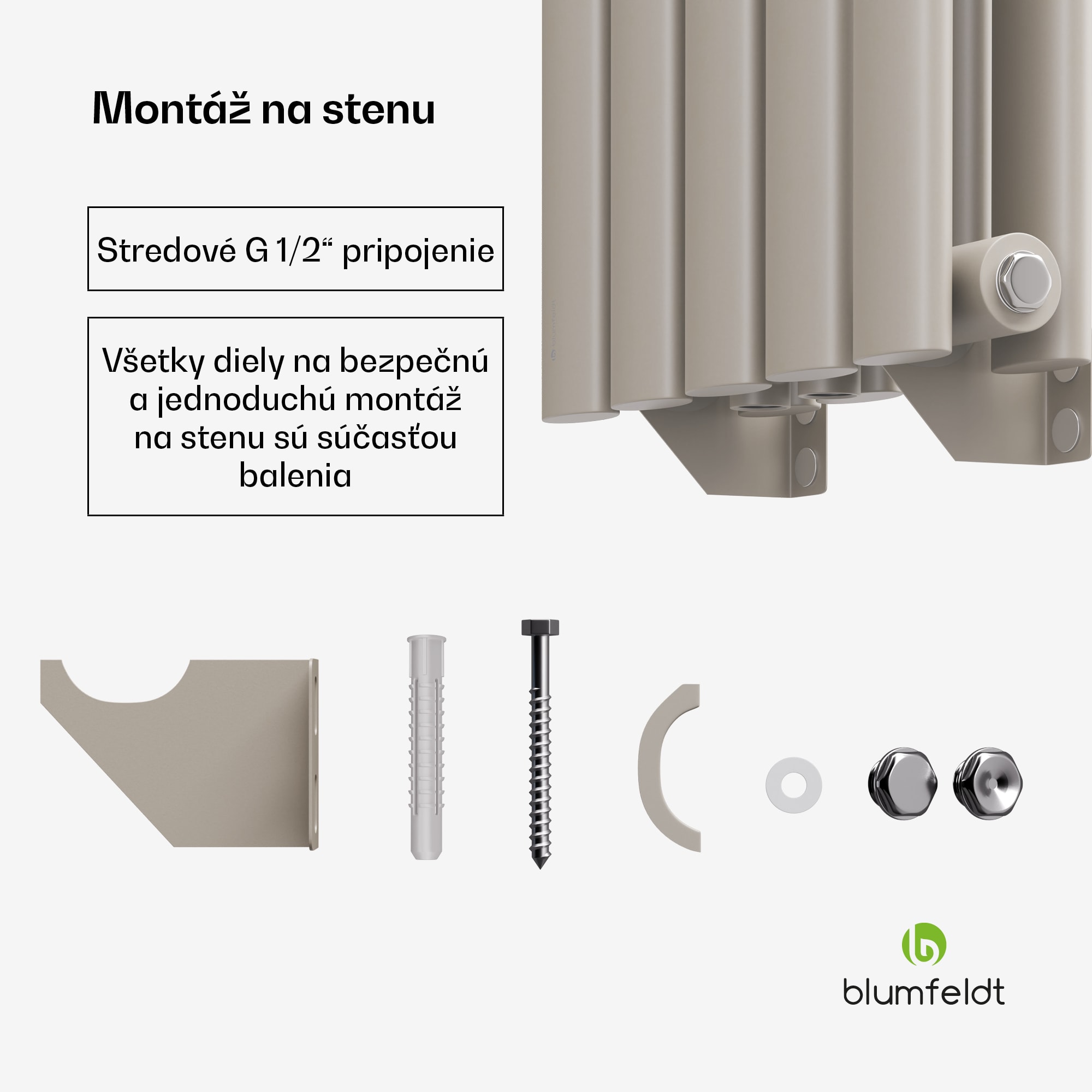 Blumfeldt Tallheo radiátor 120x30 620W – Obrázok 2