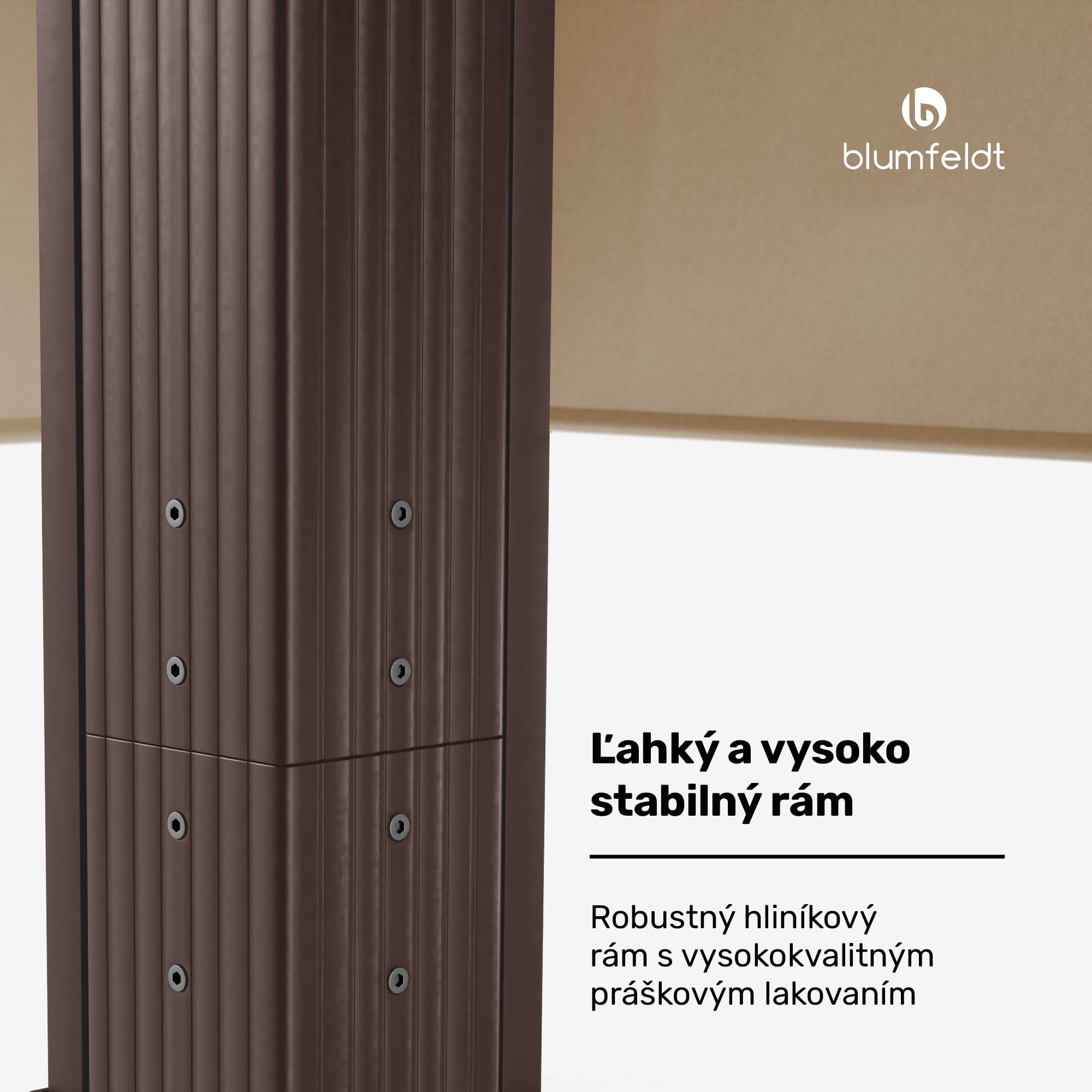 Blumfeldt Pantheon Cortina pergola 3x4 m, odolná voči poveternostným vplyvom, hliník, prášková farba, rolety – Obrázok 2