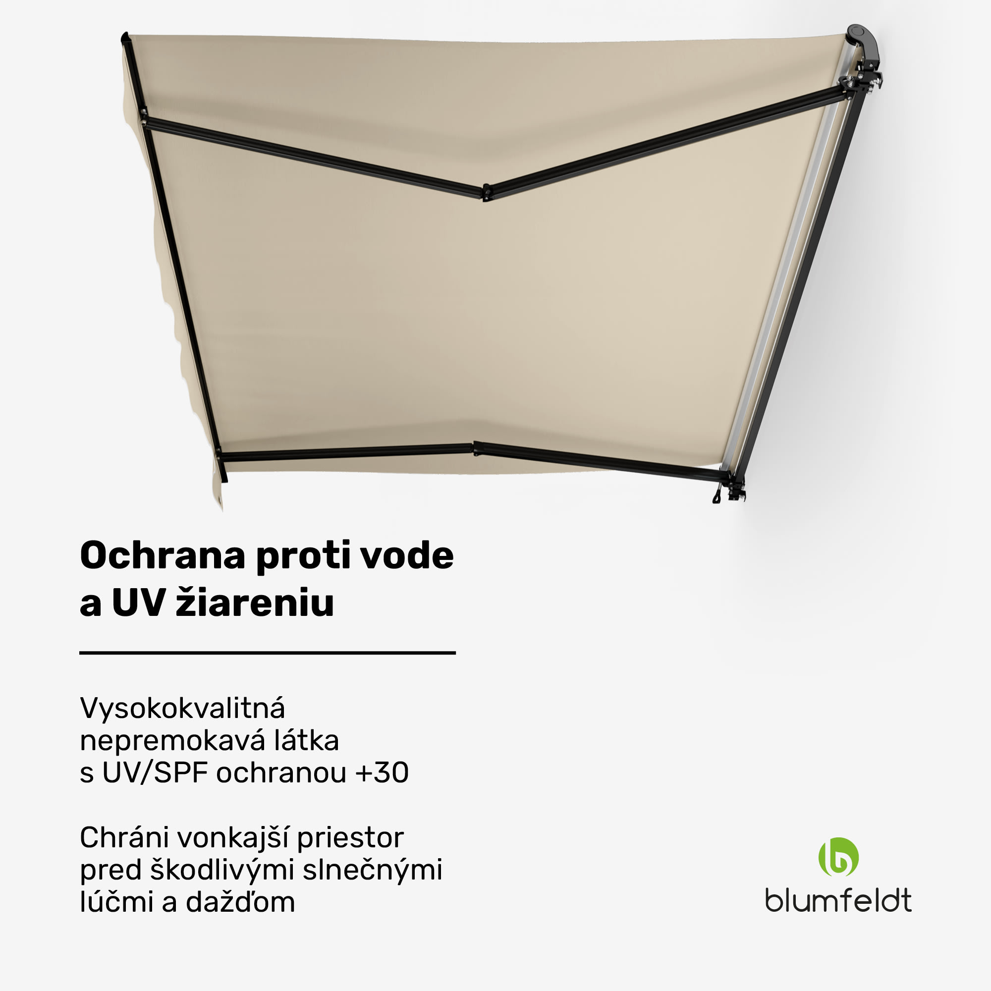 Blumfeldt CloudShade Markíza, Inteligentné ovládanie, UV ochrana, Montáž na stenu – Obrázok 3