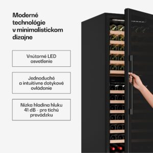Klarstein Velaire podpultová chladnička na víno, moderná, elegantná, UV ochrana, Dvojzónová, 122 fliaš