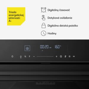 Klarstein Velaire Vstavaná rúra Čierna, 74L, A+, 3160 W, 60 cm