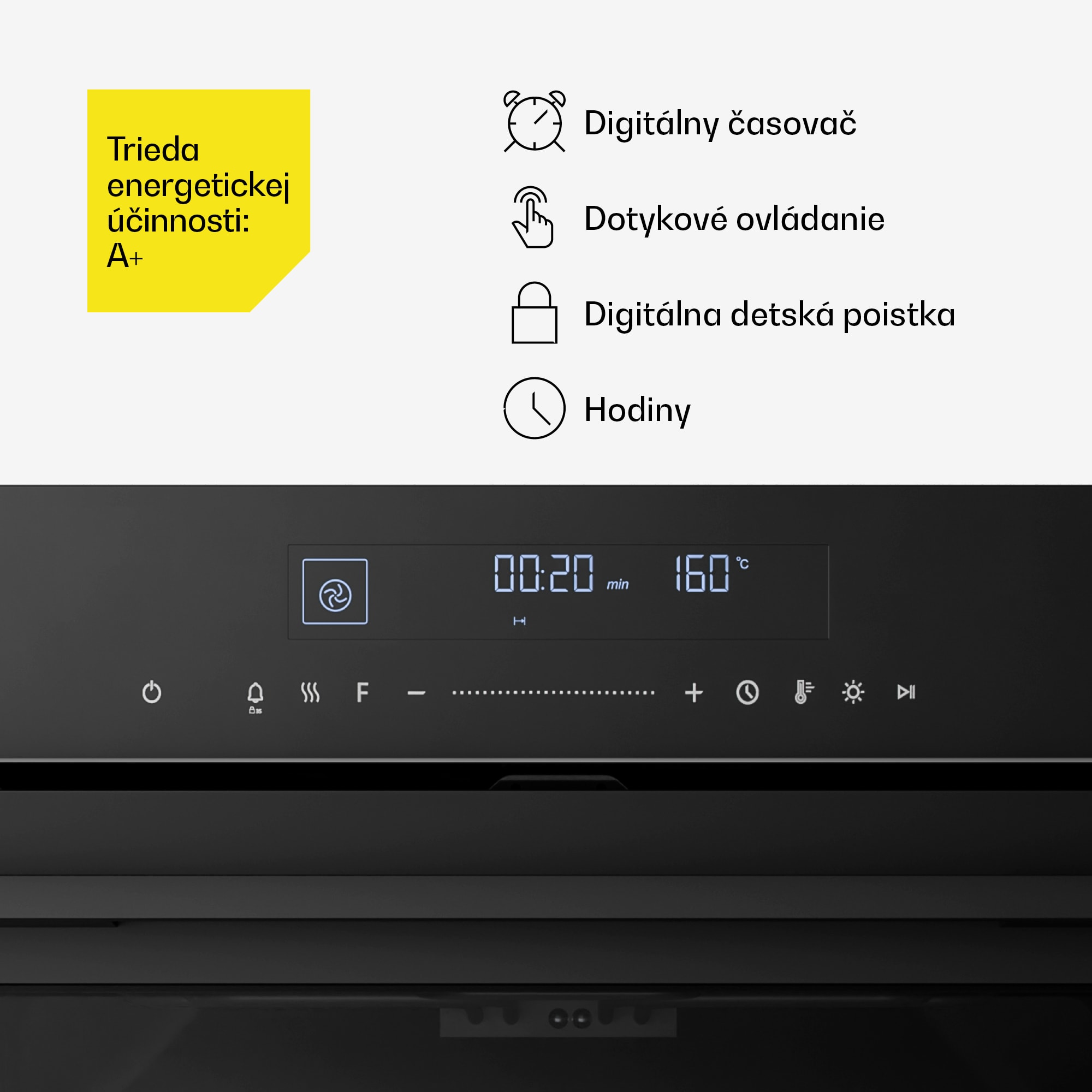 Klarstein Velaire Vstavaná rúra Čierna, 74L, A+, 3160 W, 60 cm