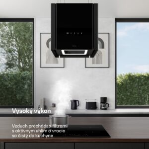 Klarstein Velaire digestor funkcia zdvíhania 40 cm, Elegantný, minimalistický, výkonný, EEC A++, 601 m³/h