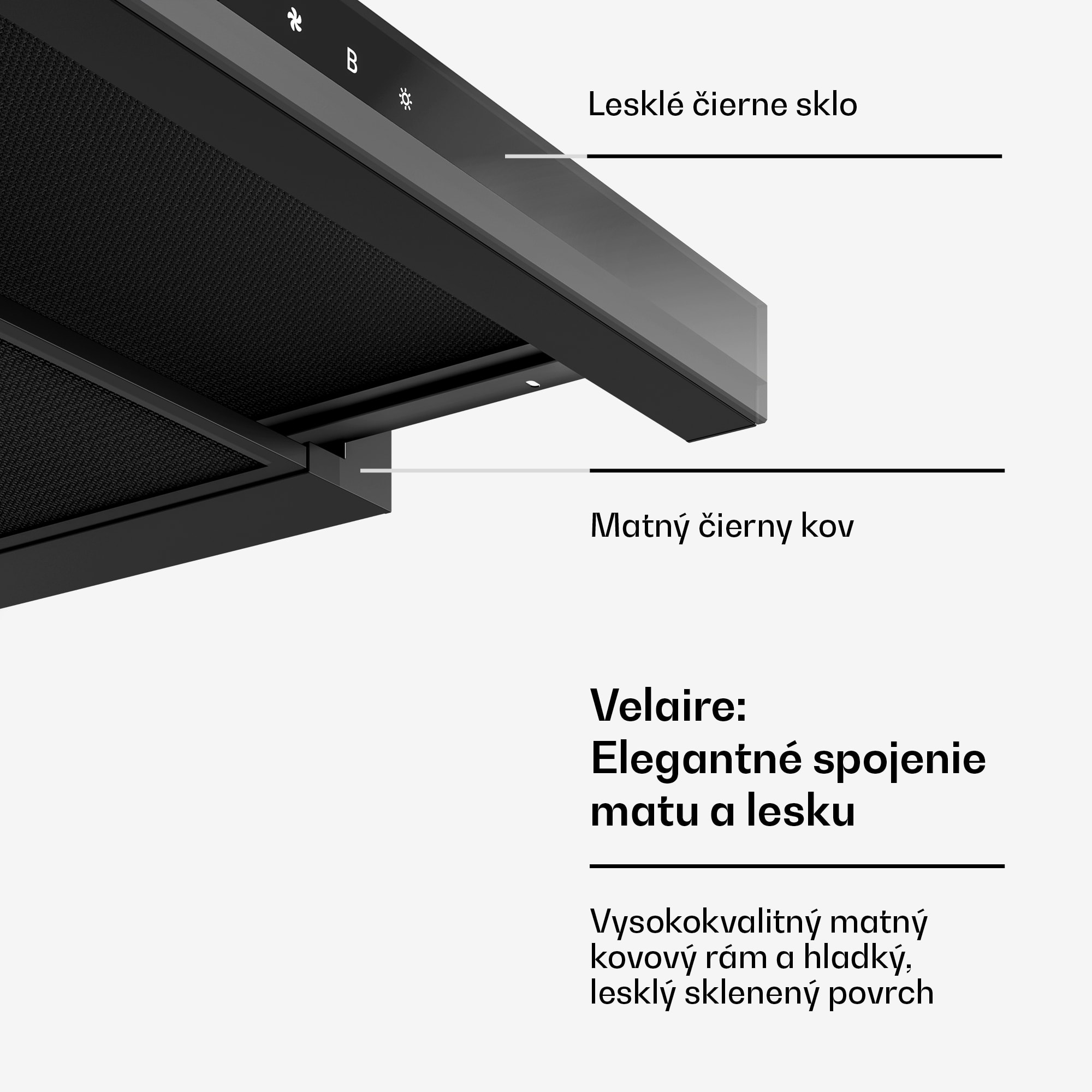 Klarstein Velaire výsuvný digestor 60 cm, Elegantný, minimalistický, výkonný, EEC A++, 896 m³/h – Obrázok 3