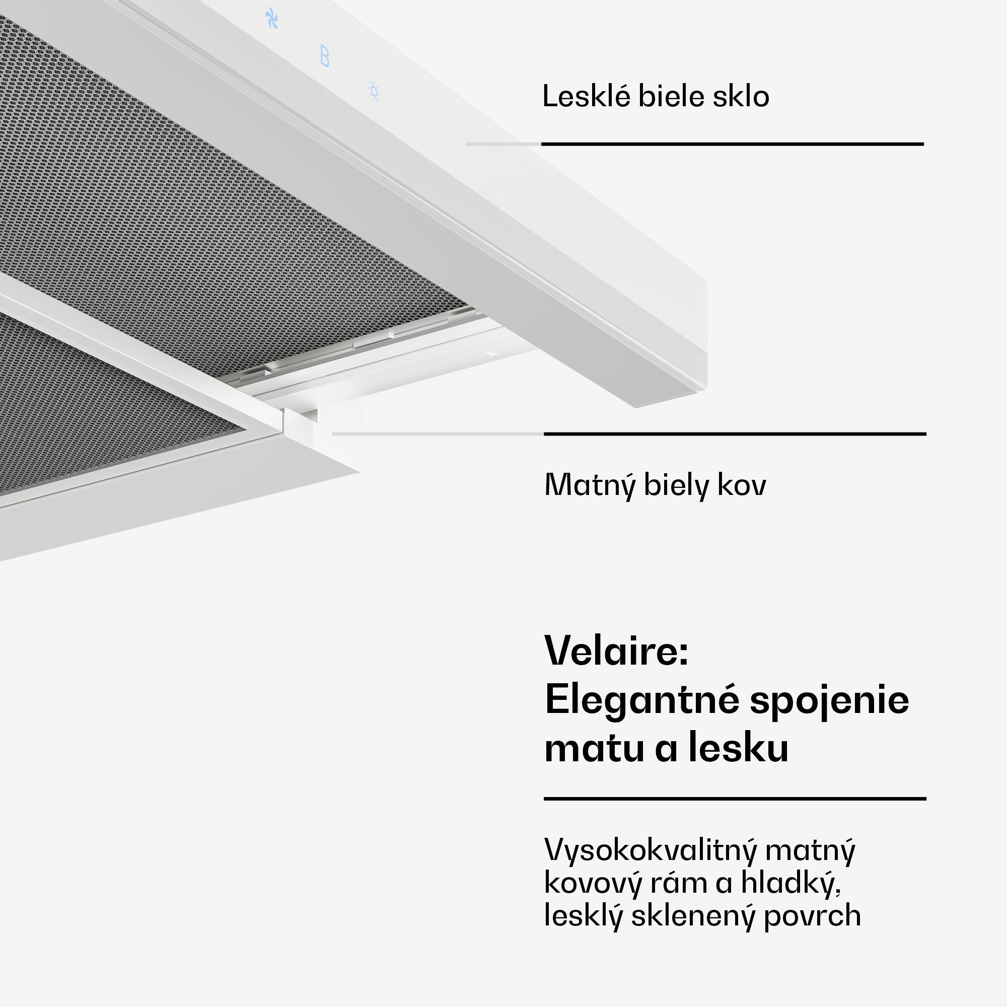 Klarstein Velaire výsuvný digestor 60 cm, Elegantný, minimalistický, výkonný, EEC A++, 896 m³/h – Obrázok 3