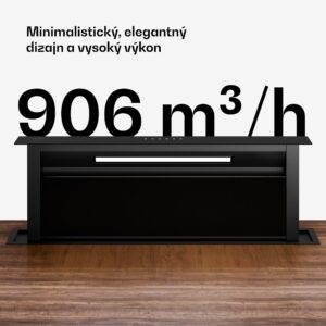 Klarstein Velaire Downdraft-System, Elegantný, minimalistický, výkonný, Energetická trieda A++, 906 m³/h, 90 cm