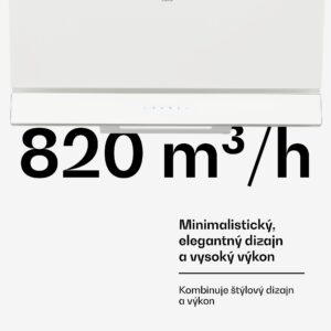 Klarstein Velaire digestor, Elegantný, minimalistický, výkonný, Energetická trieda A++, 820 m³/h, 90 cm