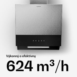 Klarstein Verosteel digestor, Elegantný, minimalistický, výkonný, Energetická trieda A, 624 m³/h, 45 cm